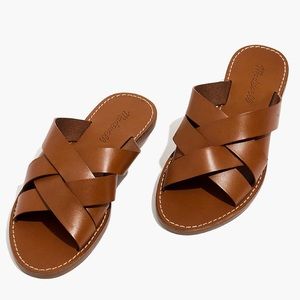 NWT Madewell Boardwalk flat leather sandals Sz 7,5